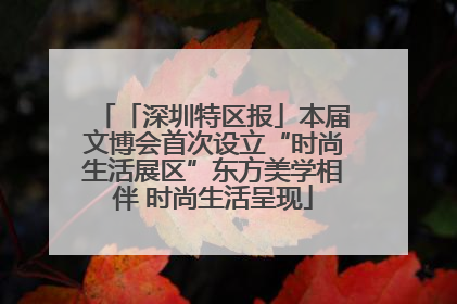 「深圳特区报」本届文博会首次设立“时尚生活展区”东方美学相伴 时尚生活呈现