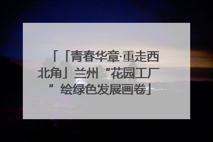 「青春华章·重走西北角」兰州“花园工厂”绘绿色发展画卷