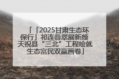 「2025甘肃生态环保行」祁连叠翠展新颜 天祝县“三北”工程绘就生态富民双赢画卷