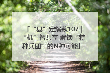 “县”定爆款107｜“机”智共享 解锁“特种兵团”的N种可能