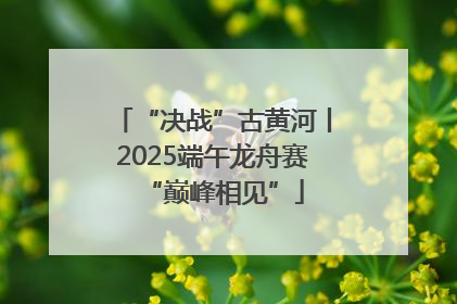 “决战”古黄河丨2025端午龙舟赛“巅峰相见”