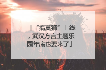 “搞莫狮”上线，武汉方言主题乐园年底也要来了