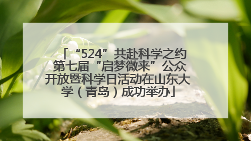 “524”共赴科学之约 第七届“启梦微来”公众开放暨科学日活动在山东大学（青岛）成功举办