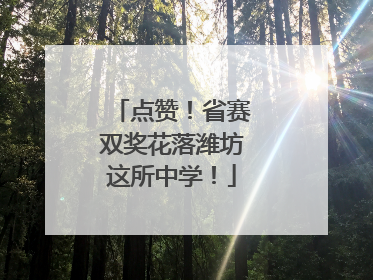 点赞！省赛双奖花落潍坊这所中学！
