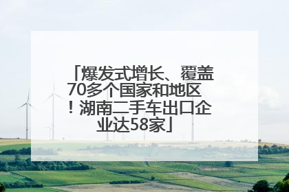 爆发式增长、覆盖70多个国家和地区！湖南二手车出口企业达58家