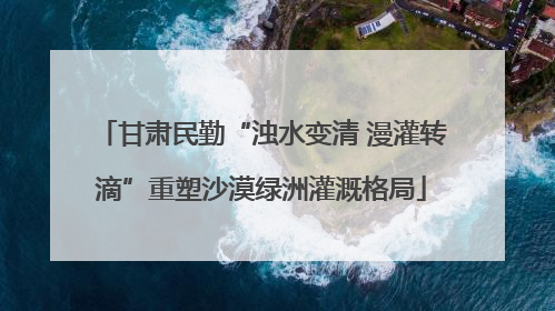 甘肃民勤“浊水变清 漫灌转滴”重塑沙漠绿洲灌溉格局