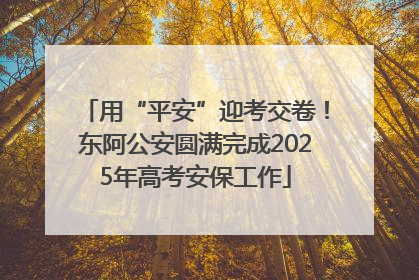 用“平安”迎考交卷！东阿公安圆满完成2025年高考安保工作