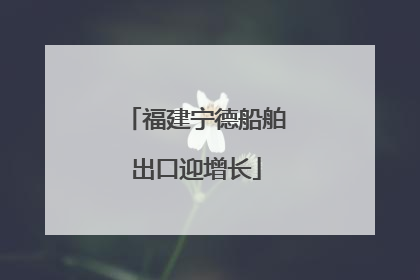 福建宁德船舶出口迎增长