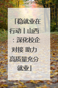 稳就业在行动丨山西：深化校企对接 助力高质量充分就业