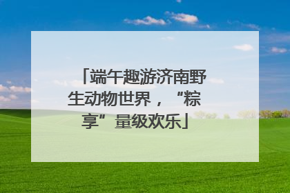 端午趣游济南野生动物世界，“粽享”量级欢乐