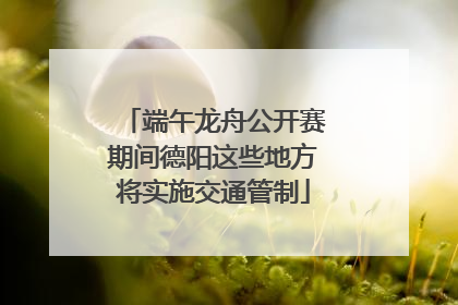 端午龙舟公开赛期间德阳这些地方将实施交通管制