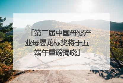 第二届中国母婴产业母婴龙标奖将于五端午重磅揭晓