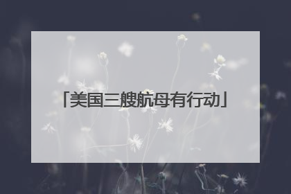 美国三艘航母有行动