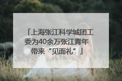 上海张江科学城团工委为40余万张江青年带来“见面礼”