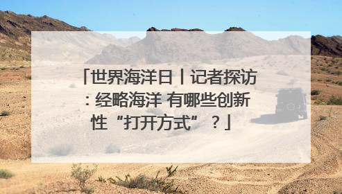 世界海洋日丨记者探访：经略海洋 有哪些创新性“打开方式”？