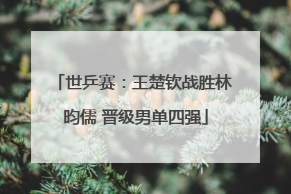 世乒赛：王楚钦战胜林昀儒 晋级男单四强