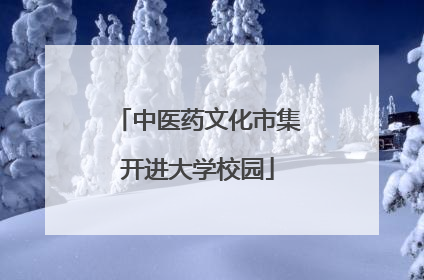 中医药文化市集开进大学校园