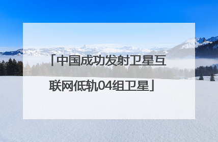 中国成功发射卫星互联网低轨04组卫星