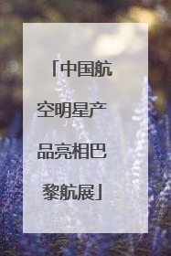 中国航空明星产品亮相巴黎航展