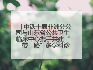 中铁十局非洲分公司与山东省公共卫生临床中心携手共建“一带一路”多学科诊疗协作网