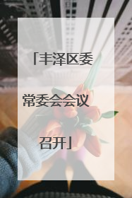 丰泽区委常委会会议召开