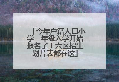今年户籍人口小学一年级入学开始报名了！六区招生划片表都在这