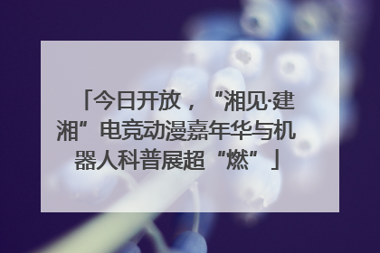 今日开放，“湘见·建湘”电竞动漫嘉年华与机器人科普展超“燃”