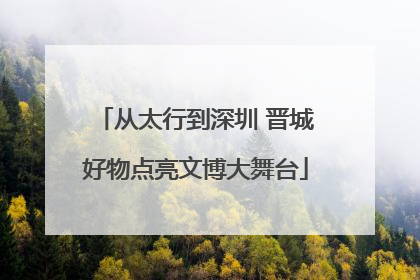 从太行到深圳 晋城好物点亮文博大舞台