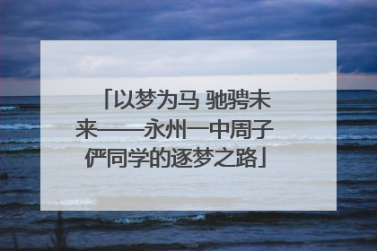 以梦为马 驰骋未来——永州一中周子俨同学的逐梦之路