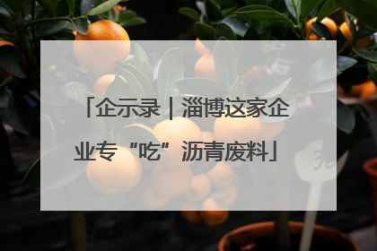企示录｜淄博这家企业专“吃”沥青废料