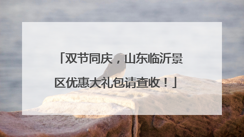 双节同庆，山东临沂景区优惠大礼包请查收！