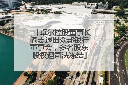 卓尔控股董事长阎志退出众邦银行董事会，多名股东股权遭司法冻结