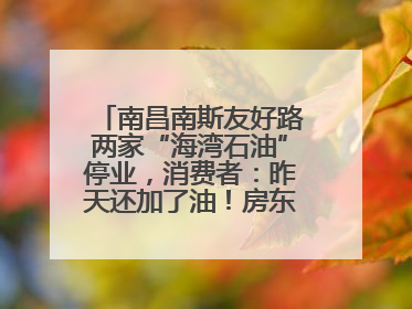 南昌南斯友好路两家“海湾石油”停业，消费者：昨天还加了油！房东：欠了1.3亿