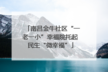 南昌金牛社区“一老一小”幸福院托起民生“微幸福”