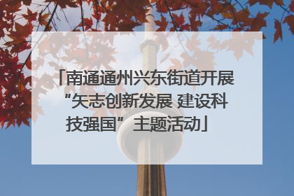 南通通州兴东街道开展“矢志创新发展 建设科技强国”主题活动
