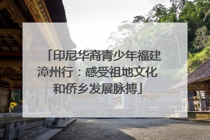 印尼华裔青少年福建漳州行：感受祖地文化和侨乡发展脉搏