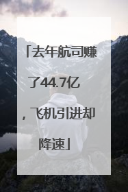 去年航司赚了44.7亿，飞机引进却降速