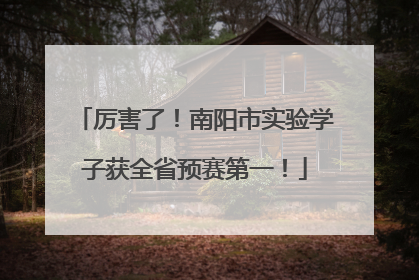 厉害了！南阳市实验学子获全省预赛第一！