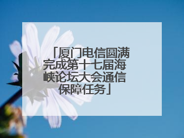 厦门电信圆满完成第十七届海峡论坛大会通信保障任务