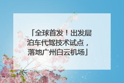 全球首发！出发层泊车代驾技术试点，落地广州白云机场