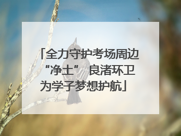 全力守护考场周边“净土” 良渚环卫为学子梦想护航