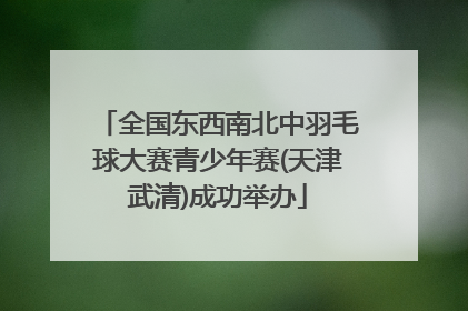 全国东西南北中羽毛球大赛青少年赛(天津武清)成功举办