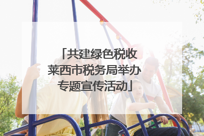 共建绿色税收 莱西市税务局举办专题宣传活动