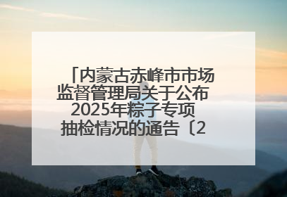 内蒙古赤峰市市场监督管理局关于公布2025年粽子专项抽检情况的通告〔2025〕7号