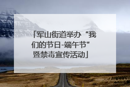 军山街道举办“我们的节日-端午节”暨禁毒宣传活动