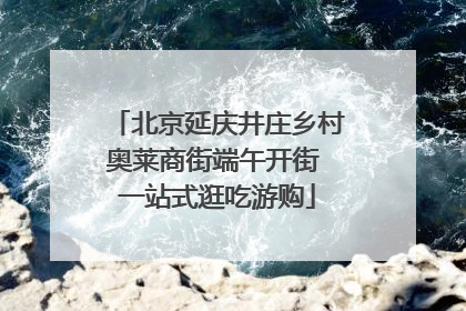 北京延庆井庄乡村奥莱商街端午开街 一站式逛吃游购
