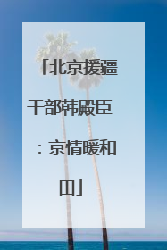 北京援疆干部韩殿臣：京情暖和田