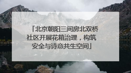 北京朝阳三间房北双桥社区开展花箱治理，构筑安全与诗意共生空间