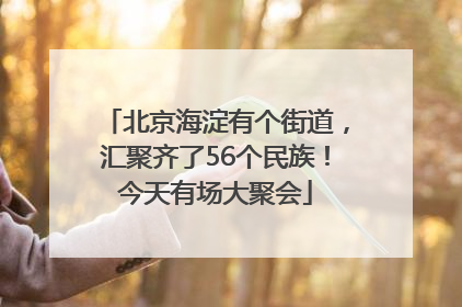 北京海淀有个街道，汇聚齐了56个民族！今天有场大聚会