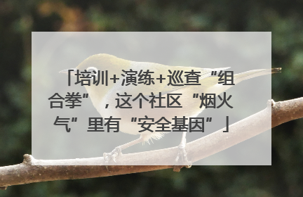 培训+演练+巡查“组合拳”，这个社区“烟火气”里有“安全基因”